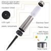 Cylindrical Garden Solar Light Dusk To Dawn Outdoor Waterproof Lights Lamp Cool White Warm White Solar Powered Garden Lighting
