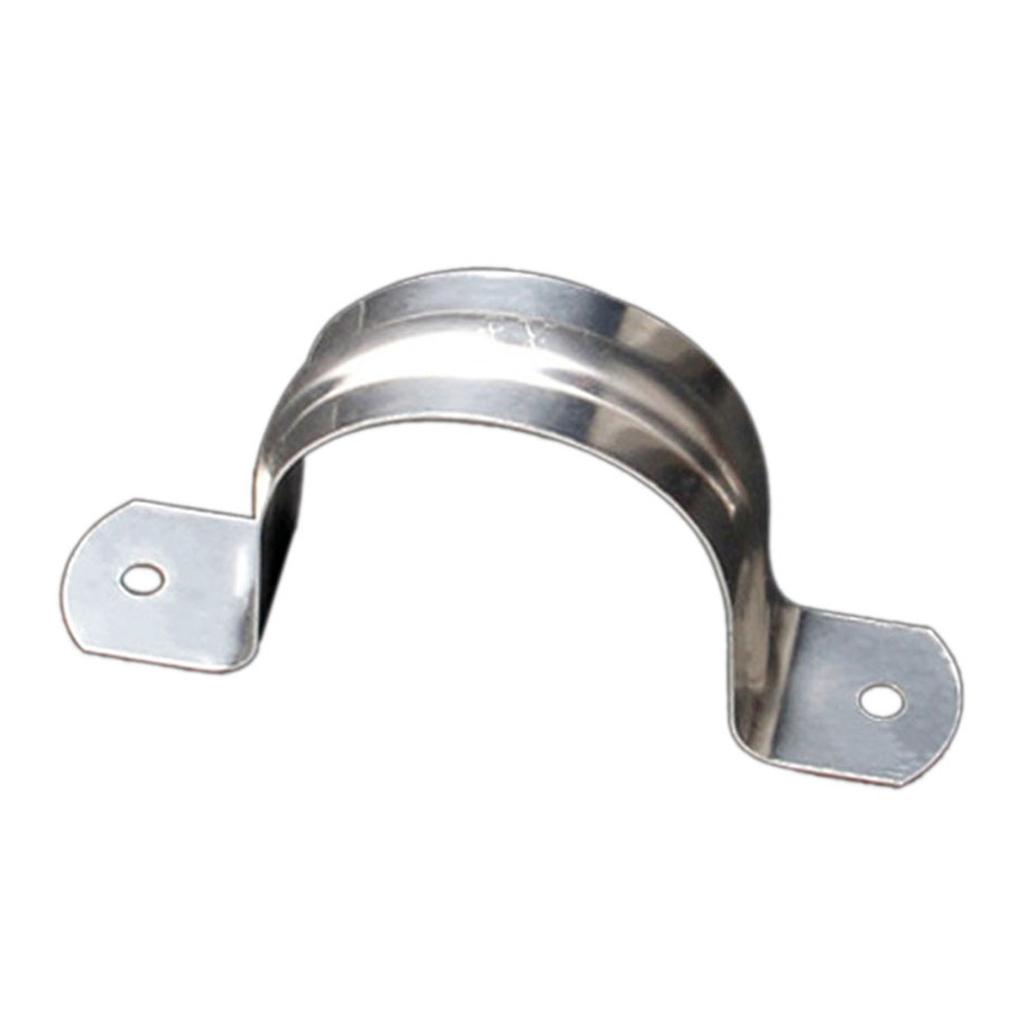 100/50Pcs Stainless Steels Rigid Pipe Strap Clamps Two Hole Strap Bracket Thickened Pipe Mounting Clamp Easy To Installation