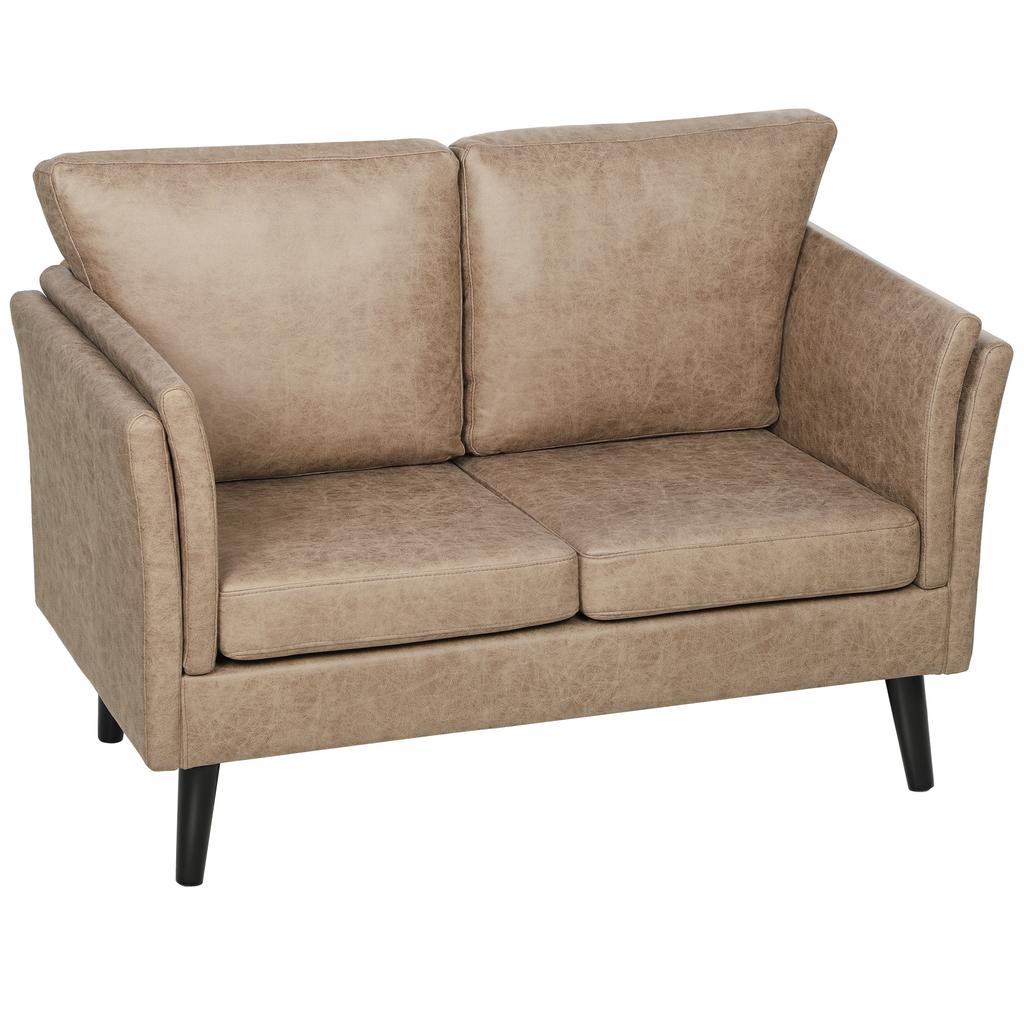 Two-Seater Leathaire Sofa - Light Brown