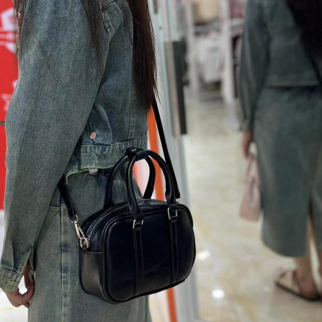 Umhängetasche Nischendesign Einzelschulter Boston Bag Damen Retro Premium Handtasche Leichter Luxus