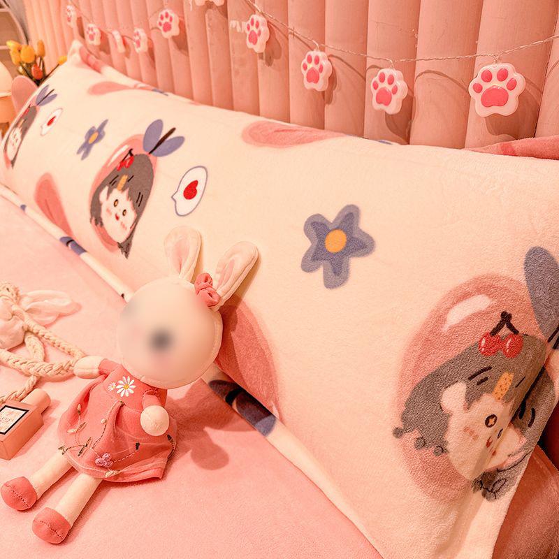 Plush Rectangle Pillowcase 48x120/150/180cm 50x90 Soft Coral Fleece Cute Cushion Cover Envelope Closure Design Home Pillowslip