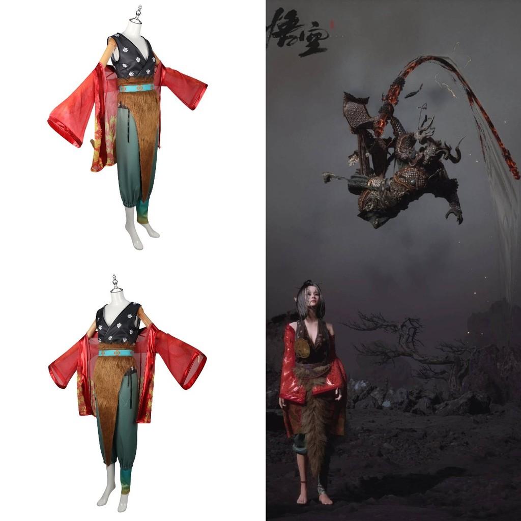 Black Wukong Myth Costume Fox Pingping Game Cosplay Character Halloween Party