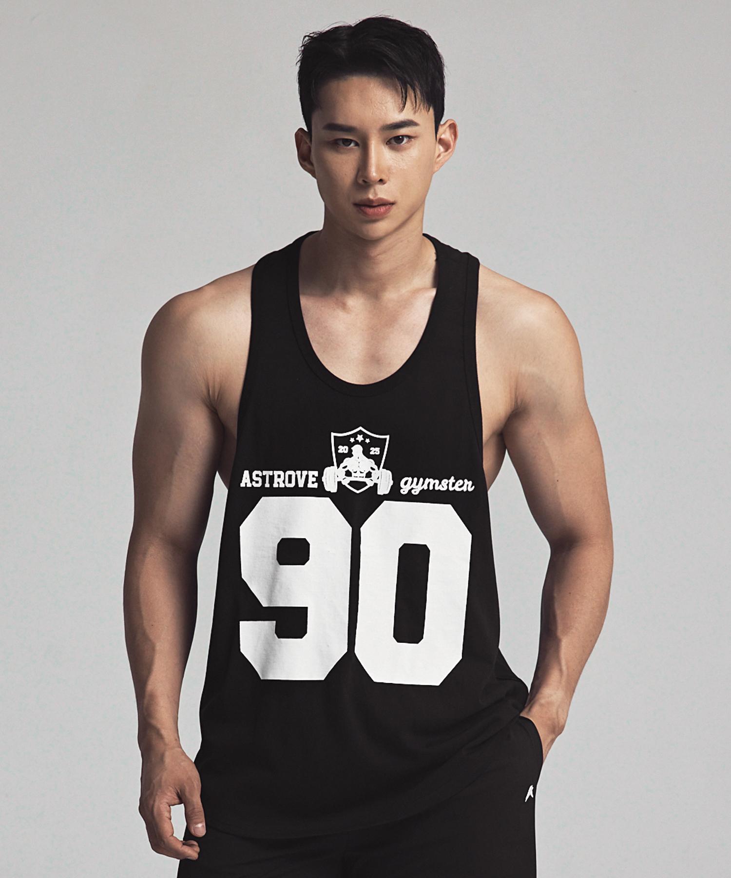 Astrov 90 Heavy Cotton Gymster Sleeveless Black L
