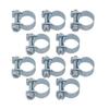 10Pcs Hose Clamp Carbon Steel 8-20mm Adjustable Mini Fuel Line For Jubilee Hose Clips Clamp Diesel Petrol Pipe Coolant Radiator