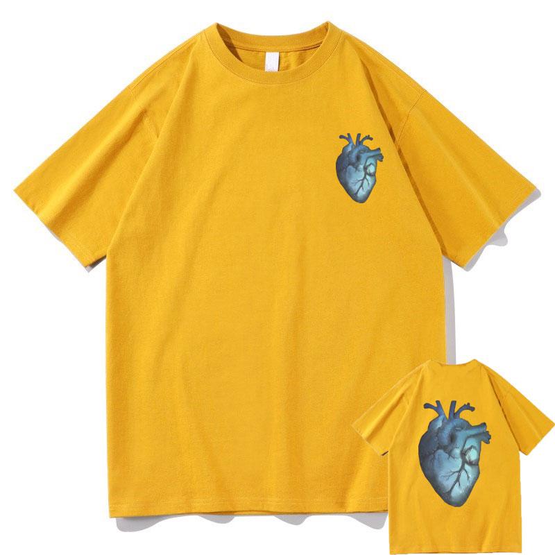 Le Monde Chico Album Tshirt PNL French Rap Band T Shirt QLF Heart Graphic Print Tshirts Men Women Hip Hop Oversized T Shirts
