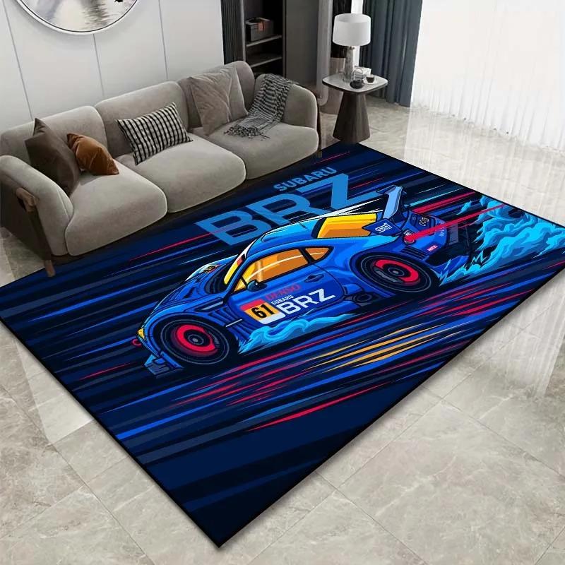 

Cool Racing Car Pattern Living Room Carpet Artwork Carpet Bedroom Kitchen Floor Mat Floor Non-Slip Mat Carpet Home Decor 40x60cm