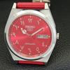 VINTAGE REFURBISHED SEIKO 5 AUTOMATIC 6309A JAPAN MENS RED DIAL WATCH a441310-a
