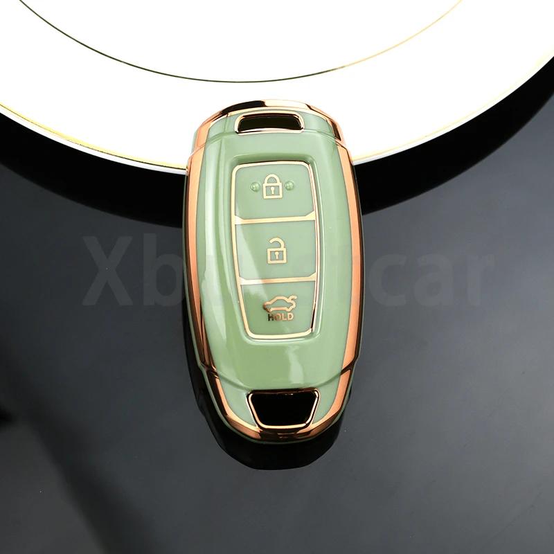 3/4/5Button Tpu Shell Fob For Hyundai I30 Ix35 Kona Encino Solaris Azera Grandeur Ig Accent Santa Fe Palisade Car Key Case Cover