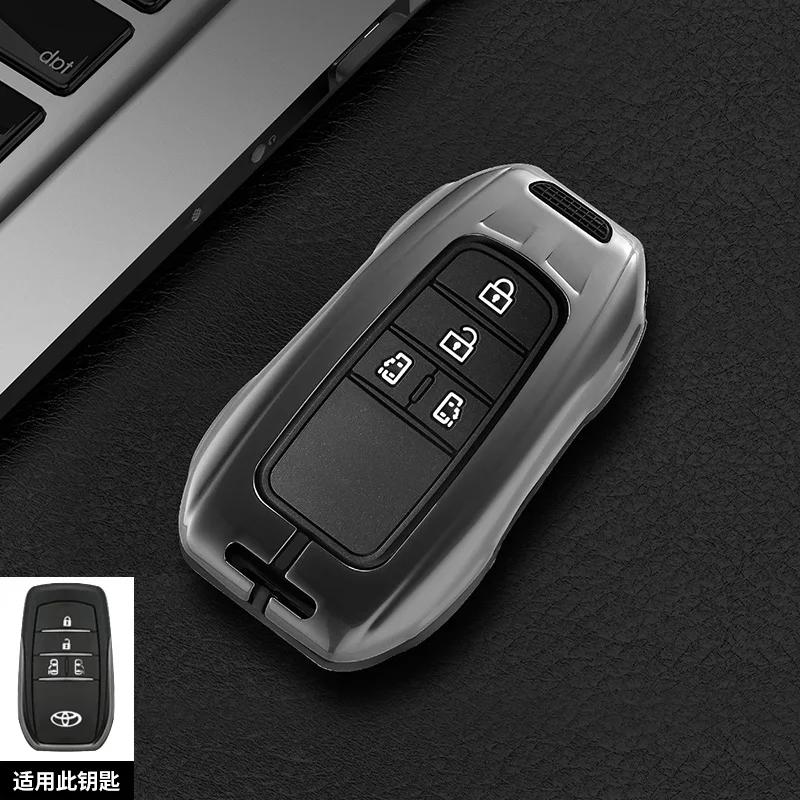 Gztcv2 5 6 Buttons Car Key Zinc Alloy Silicone Case Cover for Toyota Hybrid Vehicles Alphard Vellfire PREVIA Voxy Sienna 2021 2022