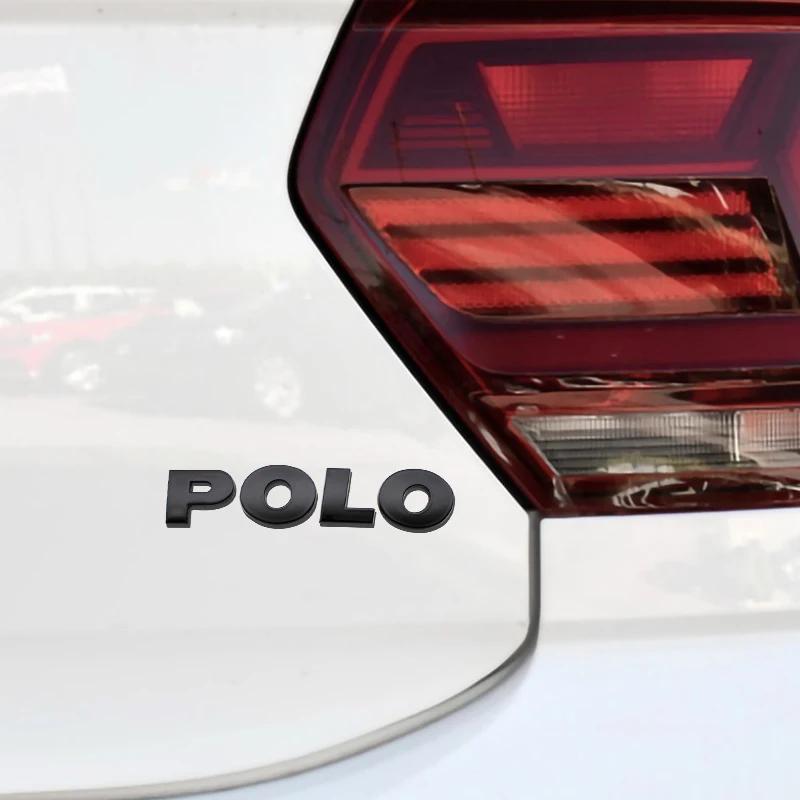 1Pcs 130mm 3D ABS Car POLO Logo Letter Emblem Rear Tail Trunk Sticker Badge Decal Styling Auto Accessory For Volkswagen VW POLOJD6