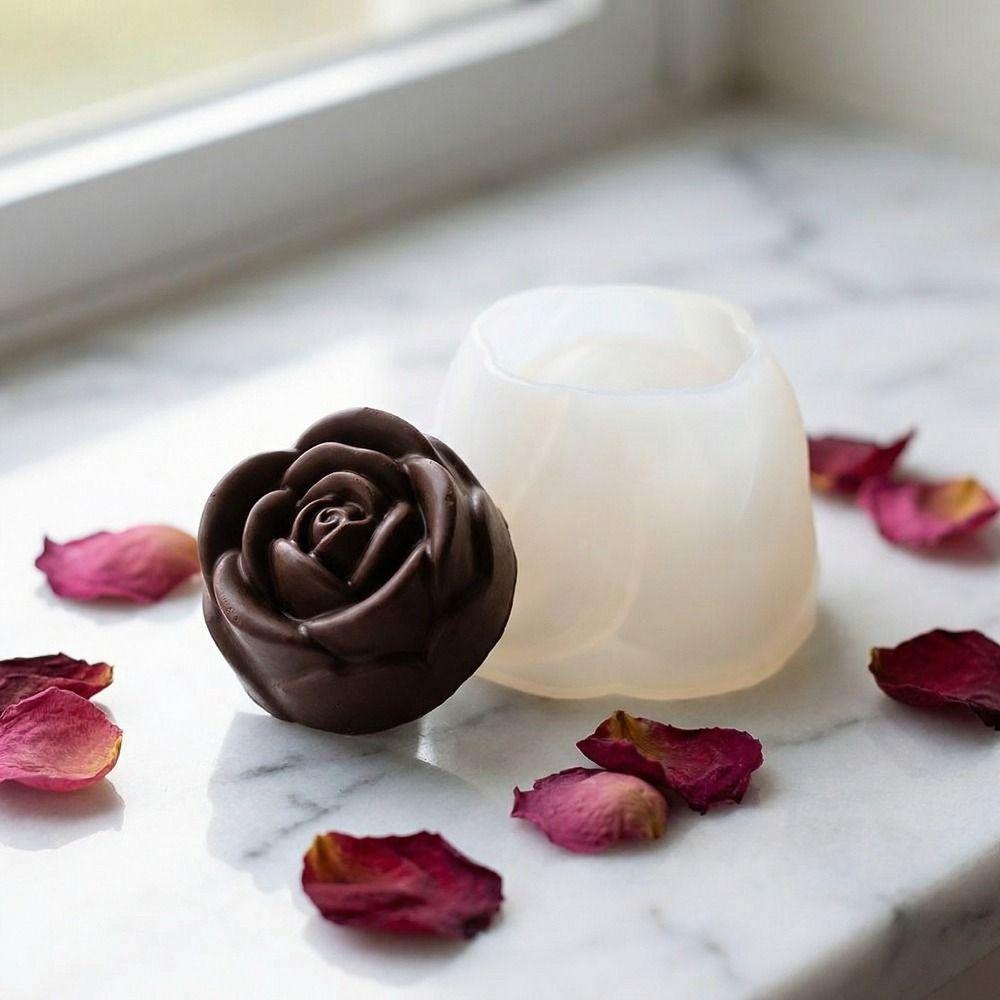 Handmade Rose Flower Molds Non-Stick Candlestick Molds Flower Candle Cup Molds Gift Making