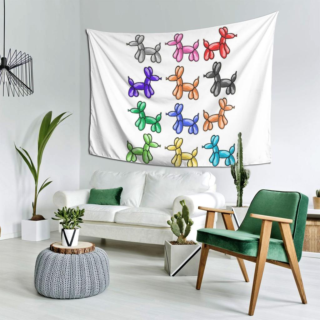 Balloon Dogs Tapestry Decor Art Aesthetic Tapestries for Living Room Bedroom Home Wall Cloth Wall Hanging