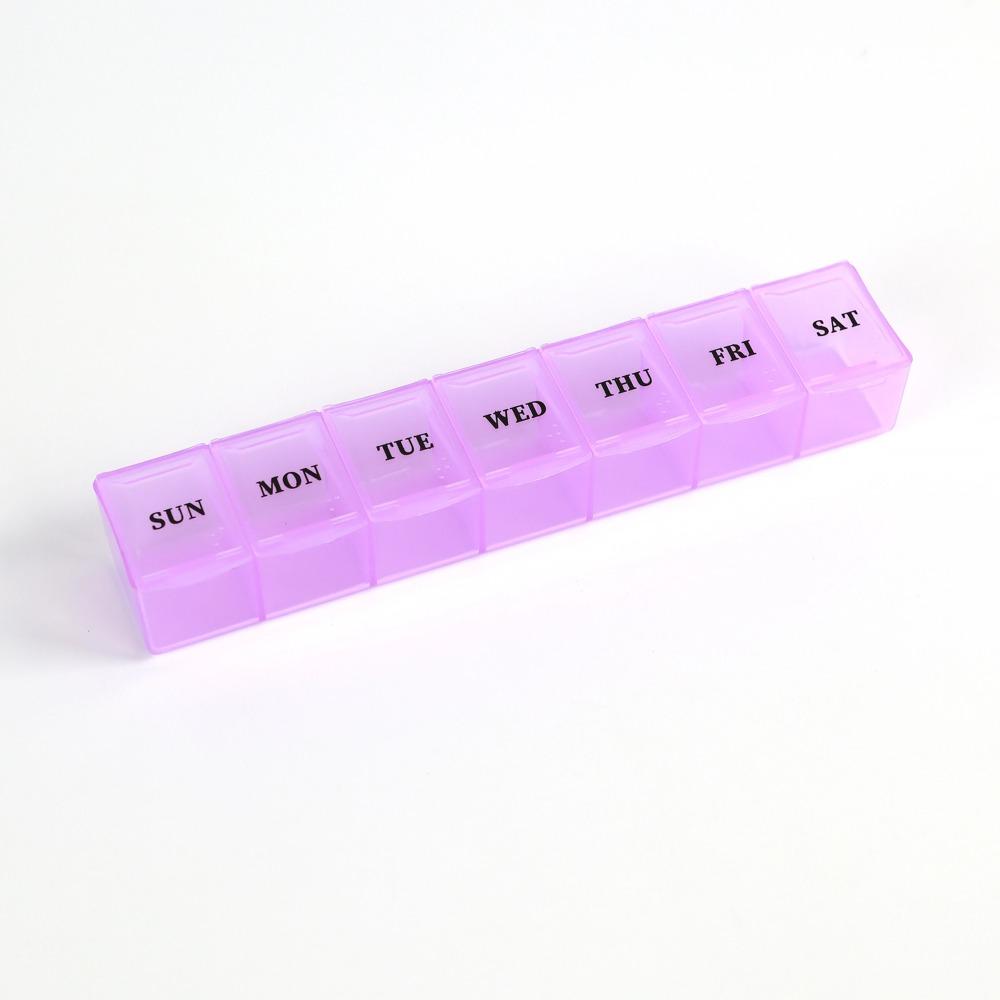

Hot New Weekly Premuim Portable 7 Grids 1 Times A Day Pill Storage Cases Box Organizer Container for Vitamins Medicine Fish Oils Small-14.5x2.8x2.3cm