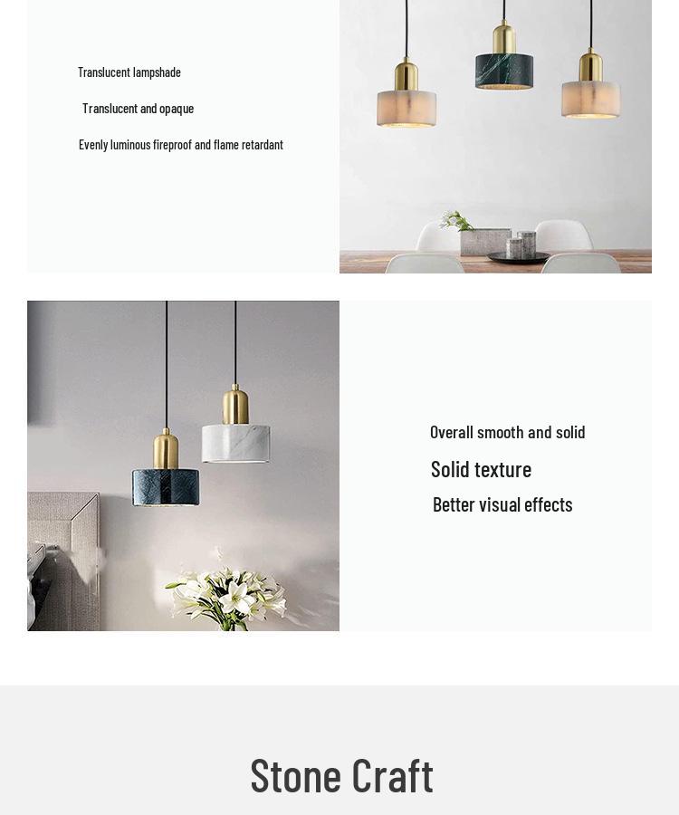 Nordic Light Luxury Alabaster Chandelier for Living Room, Bedroom, or Restaurant