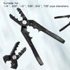 Metal Pipe Repair Round Pliers with Ergonomic Handle Universal Fit Copper Tube Rounder