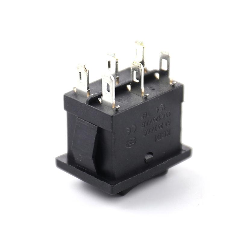 Black Spdt On/Off/On Ac 16A/250V 3 Pin Boat Rocker Switch Third Gear 3 Position Rocker Switch Boat Rocker Switch Third Gear