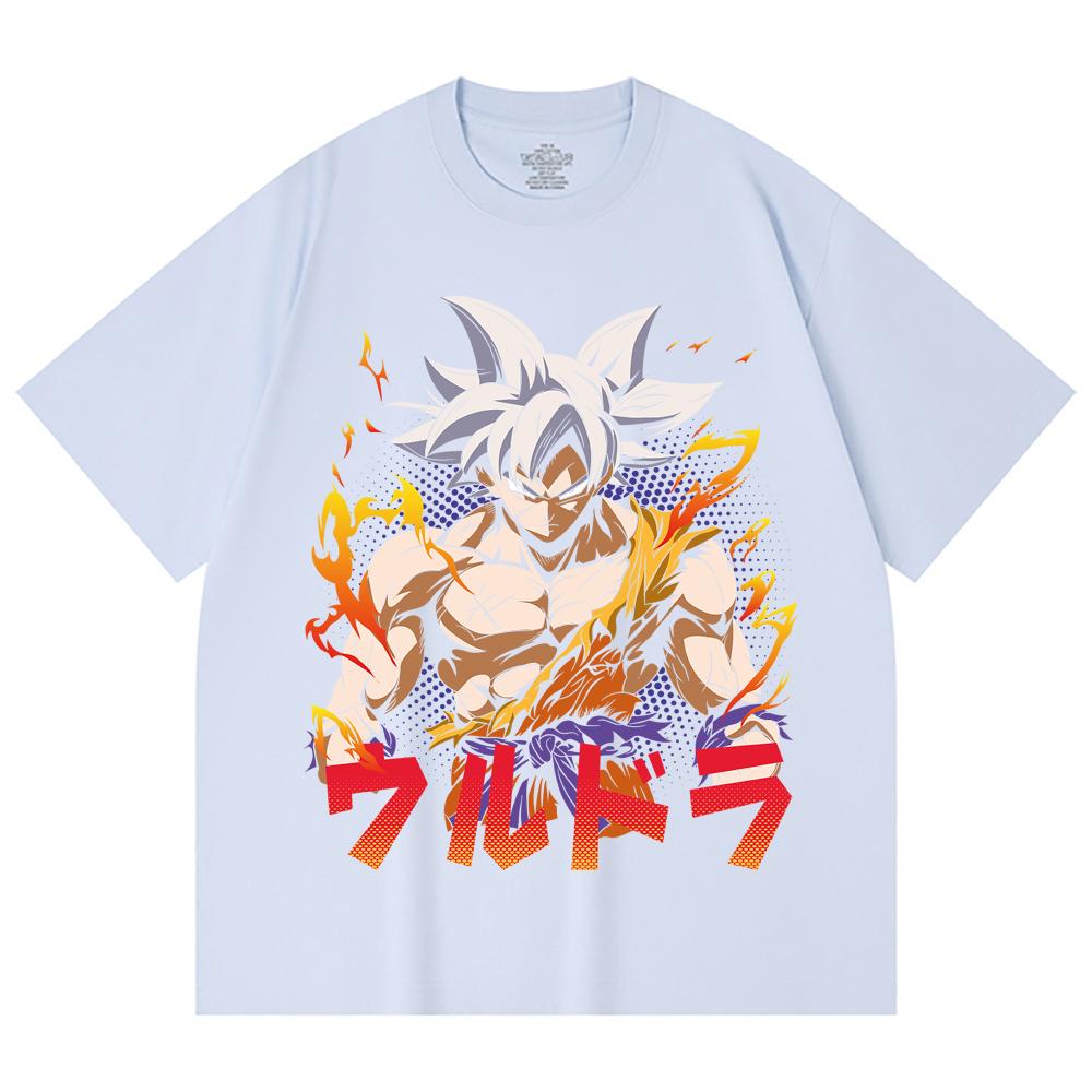 230 Gsm 100% Cotton Dragon Ball V11 Goku Ultra Print Unisex Heavy Cotton T Shirt