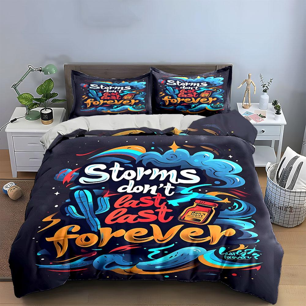 Inspirational text with clouds. Bedding sets Duvet cover sets Duvet covers Pillowcases(1* Duvet Cover 2* Pillowcases without duvet insert)