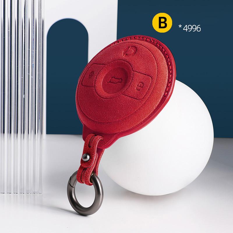 For Mercedes Benz SMART Fortwo 1 BRABUS 1  Barbos SMART Suede Remote Car Key Case Shell Keychain  for Benz Smart Elf Key