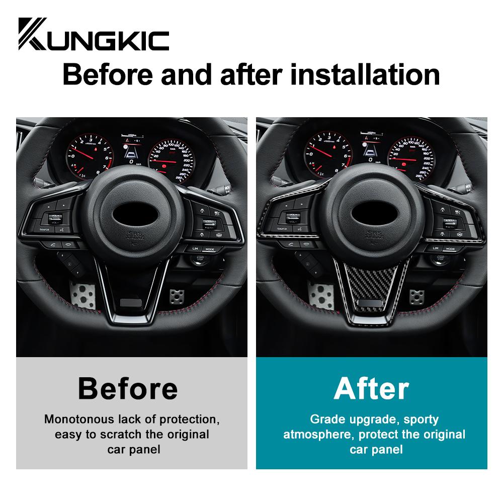 Real Carbon Fiber Sticker For Subaru WRX/ WRX STI 2025 2025 2025 Car Steering Wheel Center Black Red Interior Trim Accessories