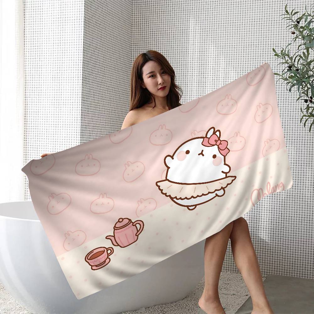 Kawaii M-Molangs Microfiber Beach Towel Absorbent Quick Dry Soft Yoga Swimming Resort Mountain Climbing Towel
