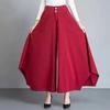 Plus Size Irregular Wide-Leg High-Waisted Korean Style Drape Skirt-Pants for Women - Spring & Summer