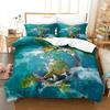 2023 World Turtles Turtle Island Bedding Set Cartoon Anime Three-piece Set Adult Kid Bedroom Duvetcover Sets 3D Kawaii Animal