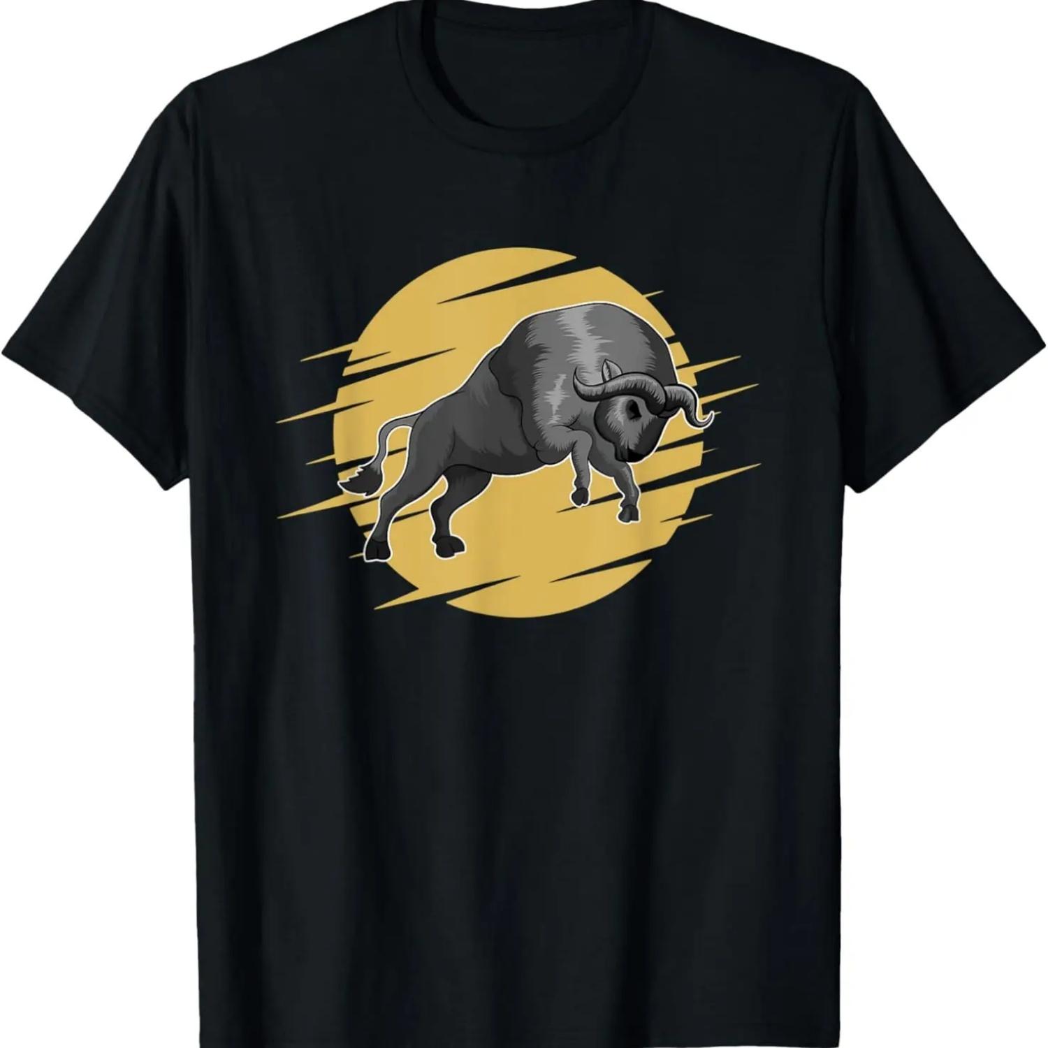 

American Bison Texas Wildlife Animal Lover Gift Buffalo T-Shirt S чёрный