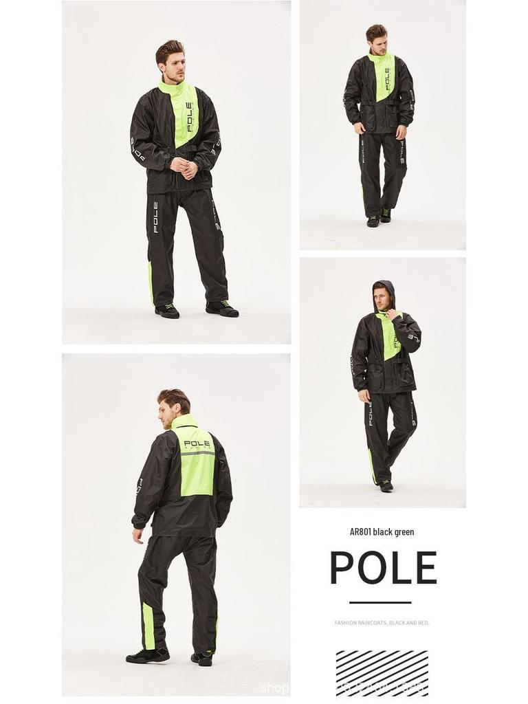 Men's Full-Body Waterproof Motorcycle Riding Suit - Rainproof, Touring, Split Type