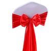 1 Pcs Satin Chair Sashes Quality Chair Ribbons Elegant Premium Bows Chairs Tie Back Chairs Decoration For Wedding Banquet Party
