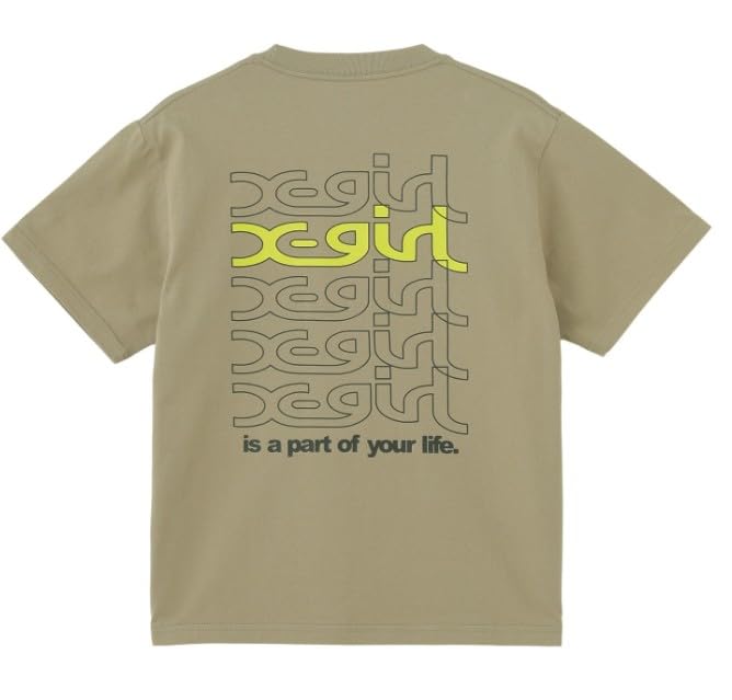 

Casual REPEAT MILLS LOGO TEE Beige X-girl S/S Women s бежевый