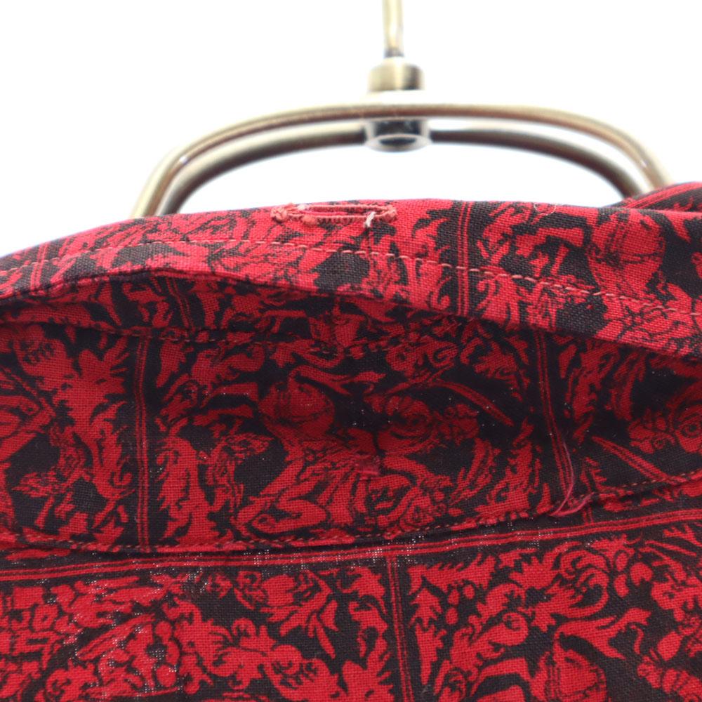 Overall Handle Long Sleeve Button Down Shirt M Red Men's Used