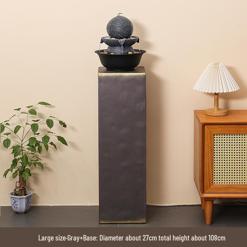 Glücklicher Feng Shui Reichtumsrad-Brunnen – Moderner minimalistischer Tischbrunnen, perfekt für Einweihungs- oder Geburtstagsgeschenke.