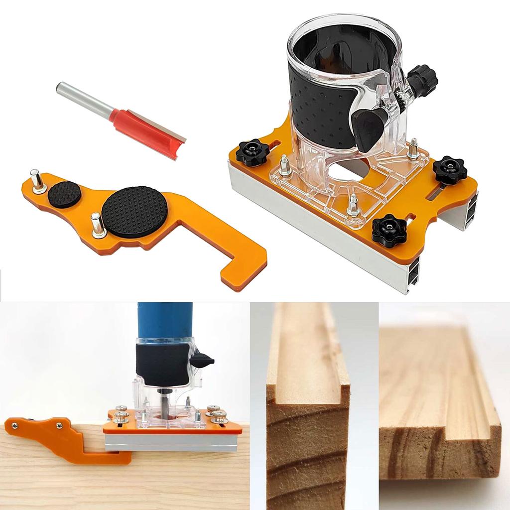 2-in-1-Holzfräser-Basis, Holztrimmer-Fräser-Werkzeugbasis, Aluminium-Holzpalmen-Fräser-Basis, Fräser-Schlitzhalterung für 65 mm