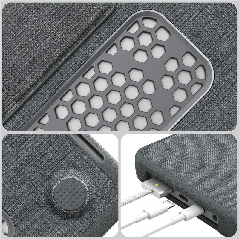 MacBook Pro 14-inch Air 15.3-inch Protective Case With Cooling Stand Anti-Slip PC Shell In Black Blue Gray Purple