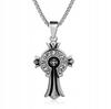 Necklace Silver Steel Celtic Cross Rune 373