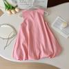 Children's Set Summer Korean Girls' Bow Sleeveless Vest+shorts Casual Dress