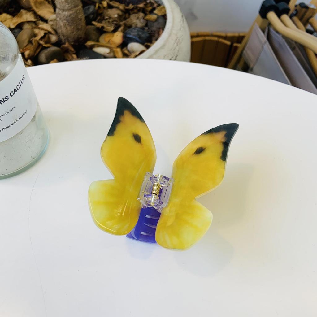 Bunte Schmetterling Acryl Haarspange: Frisches Damen-Haaraccessoire