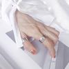 VENTFILLE 925 Sterling Silber Daumen Glänzende Ringe Für Frauen Einfach Groß Breit Fingerring Für Unisex Schmuck Punk Rock
