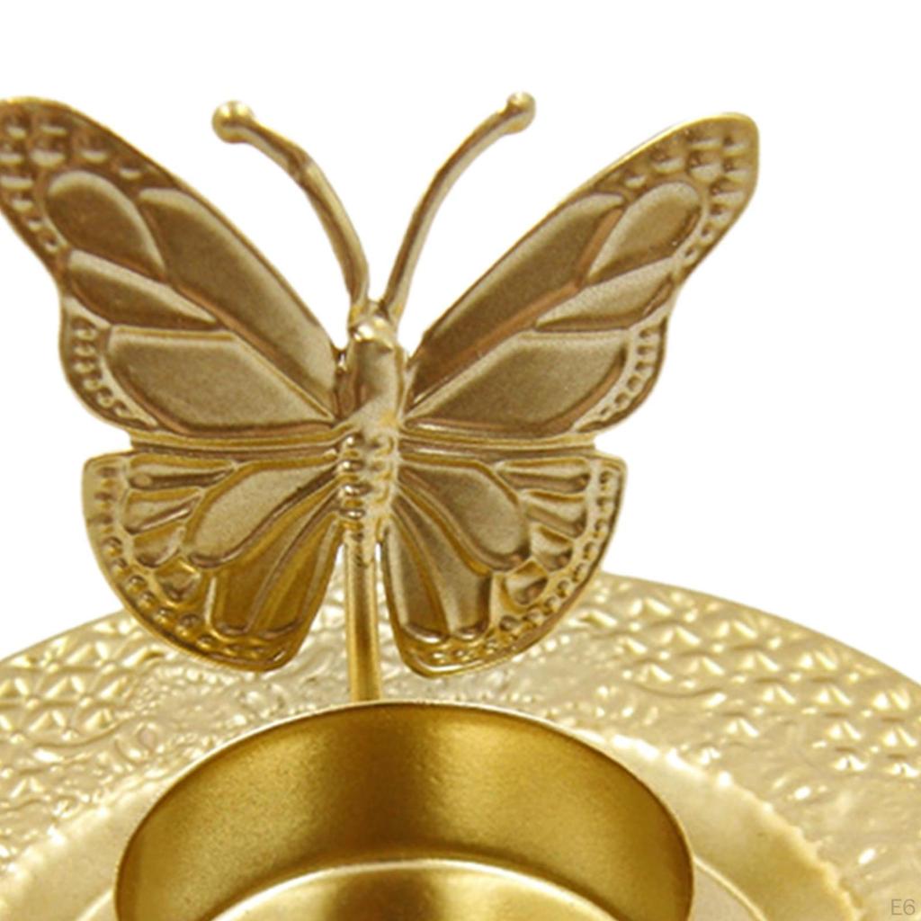 Candle Holder Metal Candlestick Gifts Stand Table Centerpiece Ornament for Dining Room