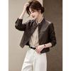 D.F.DEAR Women's Retro Stand Collar Short Jacket