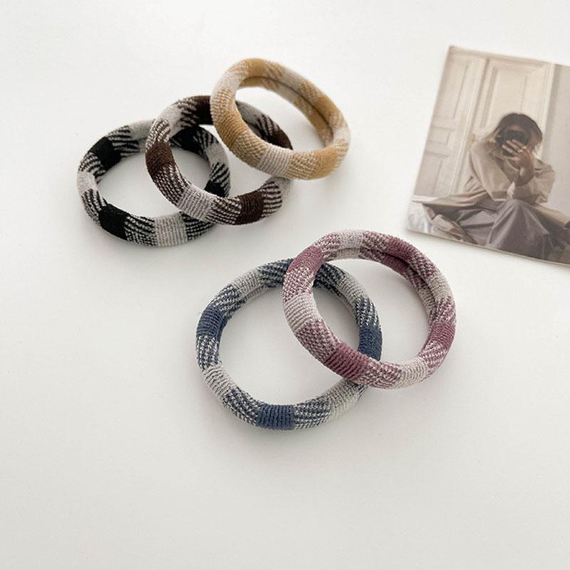 5Pcs/Set Basic Seamless Hair Tie Elastic Hair Band High Elasticity Rubber Bands Ponytail Holder Women Girls Hair Accessories