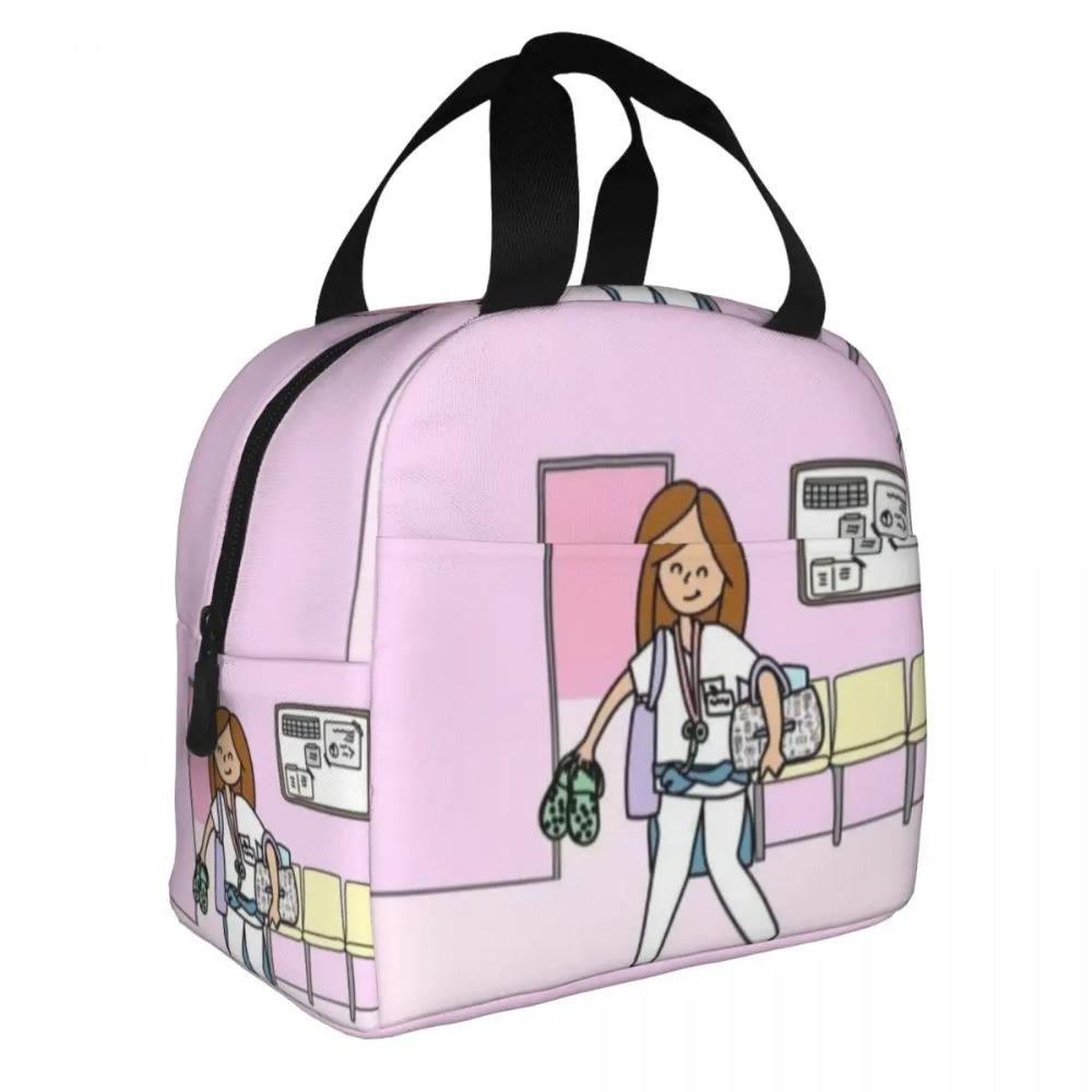 Custom Doctor Nurse Medical Medicine Insulated Lunch Tote Bag for Women Portable Thermal Cooler Food Lunch Box School