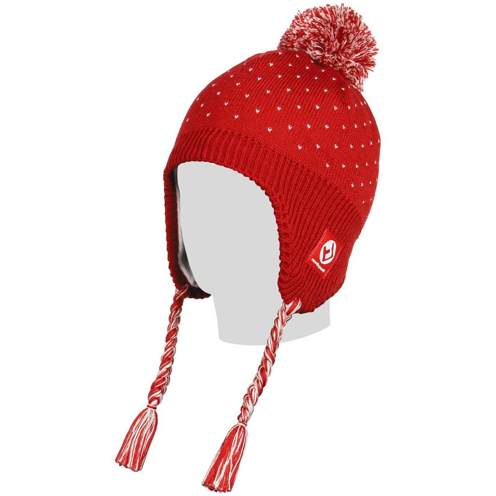 North Peak Beanie Knit Hat for Snow Children RD Skiing, Play, Kids, Juniors, [Fleece Lining/Earm Warmers] NP-9419