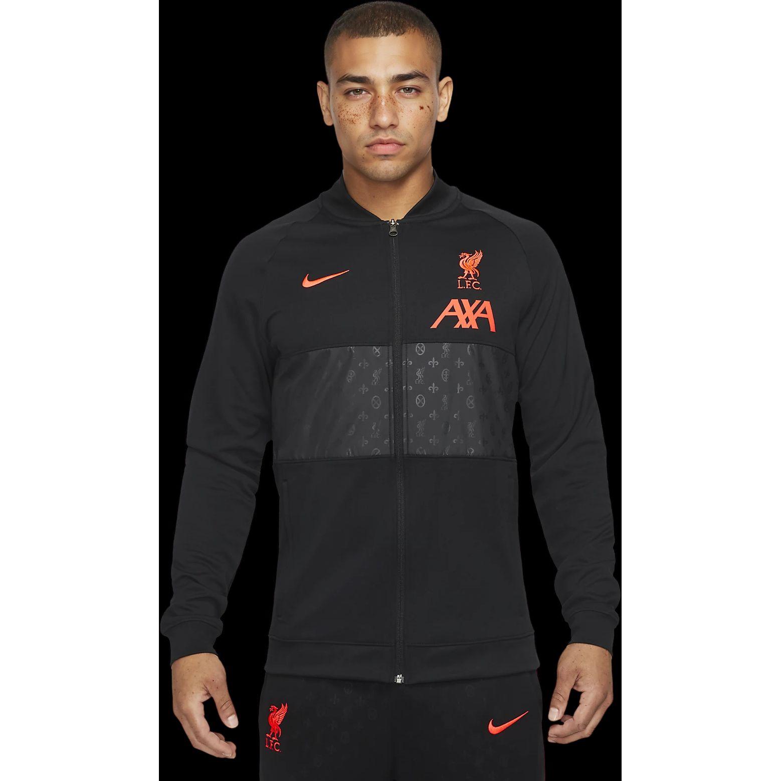Футбольная куртка с длинным рукавом Nike Spliced ​​Logo Print 21-22 Season Liverpool — фото 3