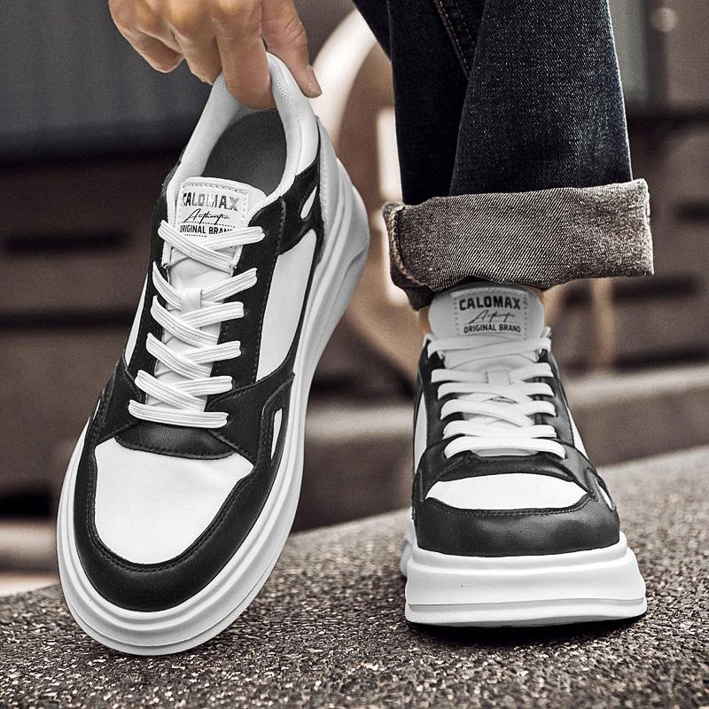 Men Elevator Shoes Oxford Sneakers Lift Insole 6CM Height Increase Summer Sports Plus Size 36-45