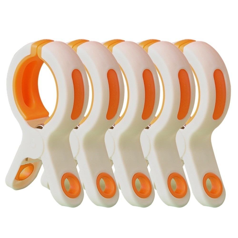 

5Pcs Fixing Clips Large Size Clothes Clips Plastic Anti-slip Clothes Pegs Windproof Thickened Laundry Clips Home белый