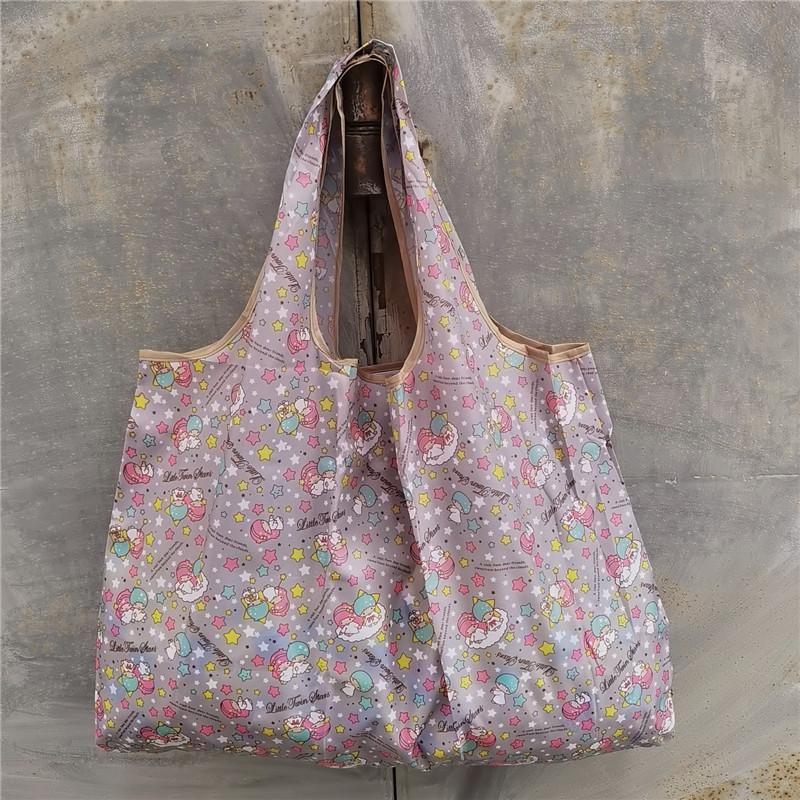 Eco-friendly Foldable Shopping Bag – Japanese & Korean Cartoon Design, Portable and Sturdy