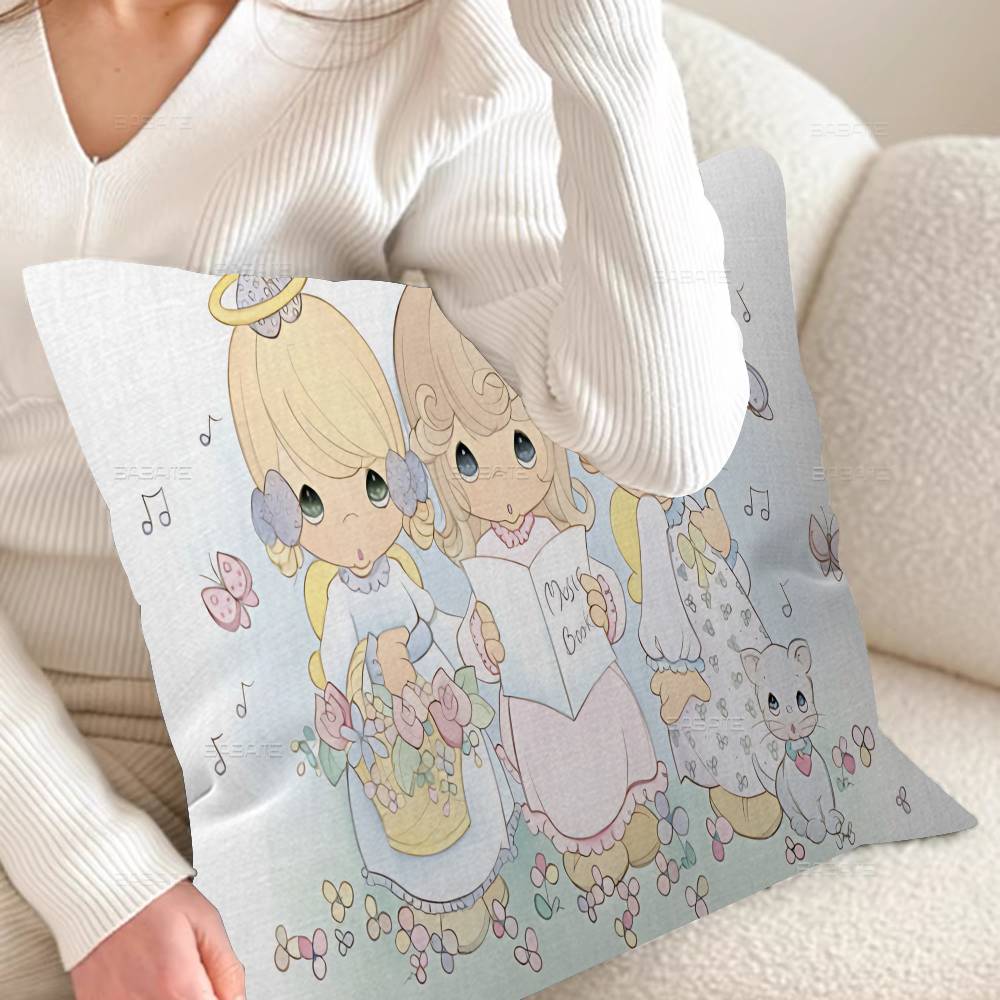 P-Precious M-Moments Cute 45*45cm Cushion Cover Pillow Cover Decor Pillowcase Home Pillowcase for Couch Pillow