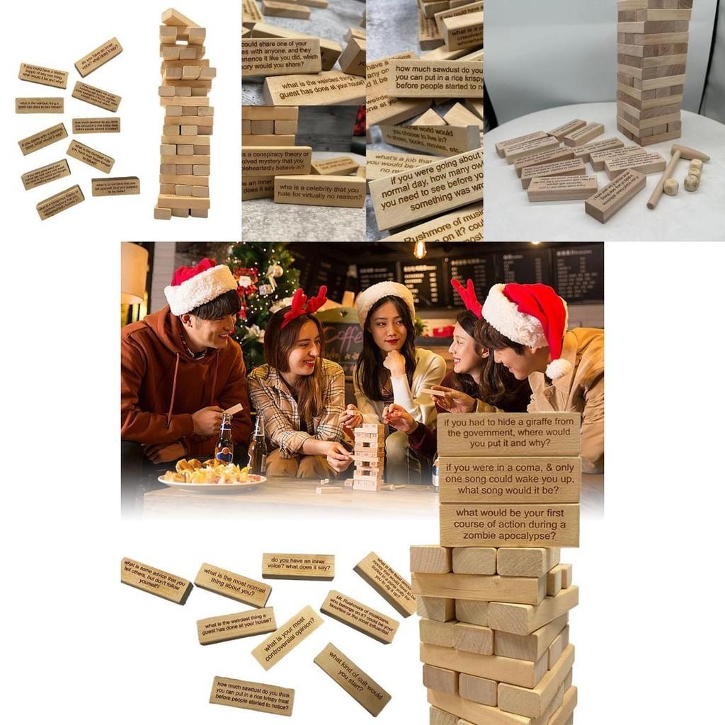 Icebreaker Wooden Stacking Toy Interactive Mind Game For Adults Couples' Bonding Activity
